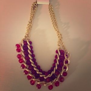 Charming Charlie red and gold necklace